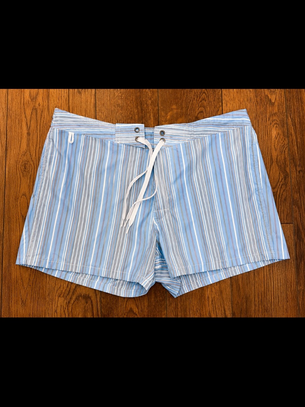 Sundek Blue & White Striped Men’s Swim Trunks